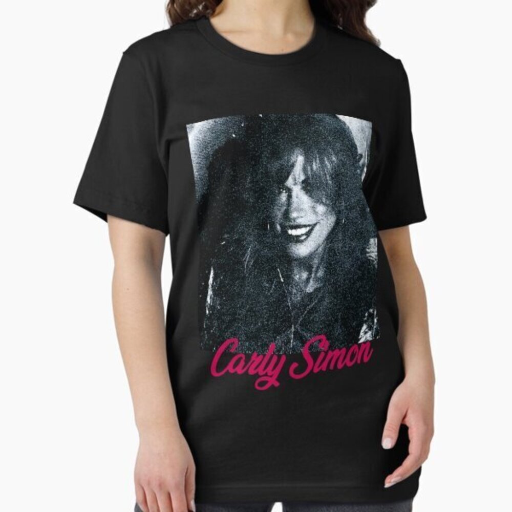 Carly Simon Art T-Shirts Black